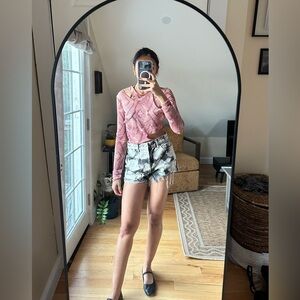 Urban Outfitters Pink Patterned Top